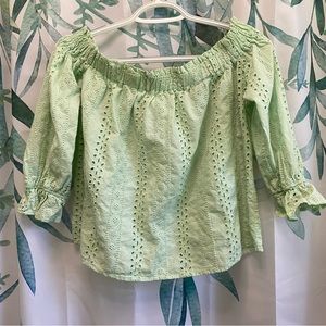 Mint Green off the shoulder top